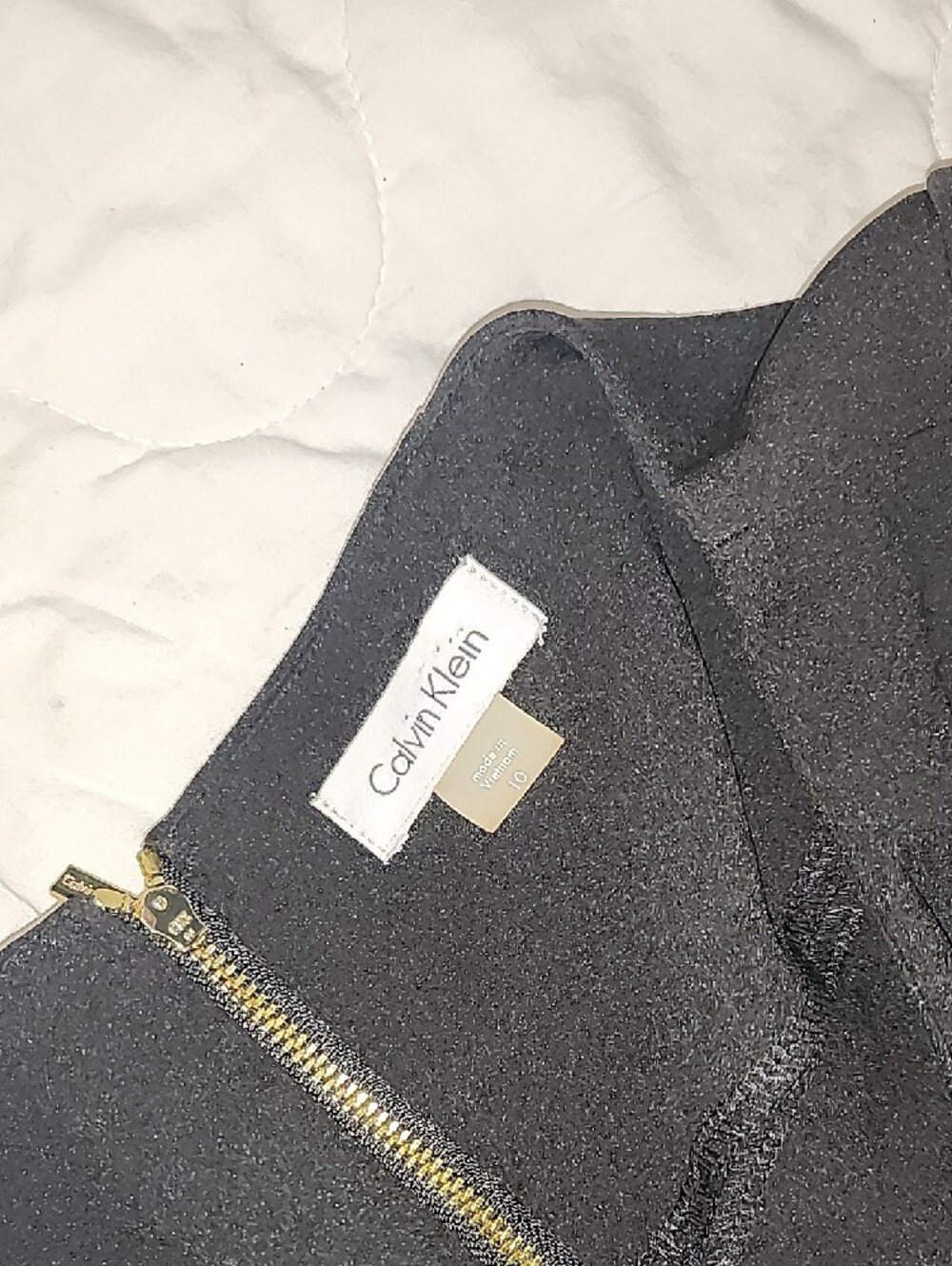 Calvin Klein Black Mini Dress with Bell Sleeves - Picture 4 of 5